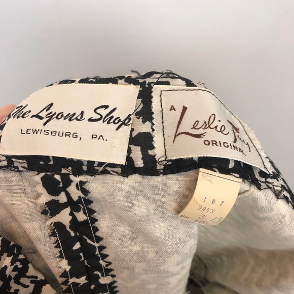 Vintage LESLIE FAY ORIGINAL Silk Wiggle Dress 50s - Picture 7 of 7